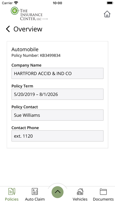 Insurance Center Online Screenshot