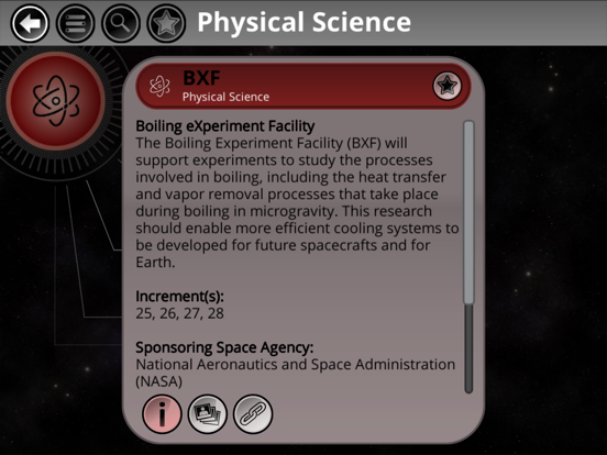 Space Station Research Xplorer iPad screenshot 4 - Education app