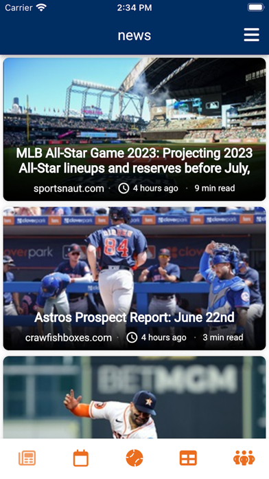Houston Baseball Screenshot