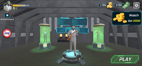 Monster Battle Series - Delve into the character's upgrade interface, featuring the central character model display and accessible achievement panel to track progress.