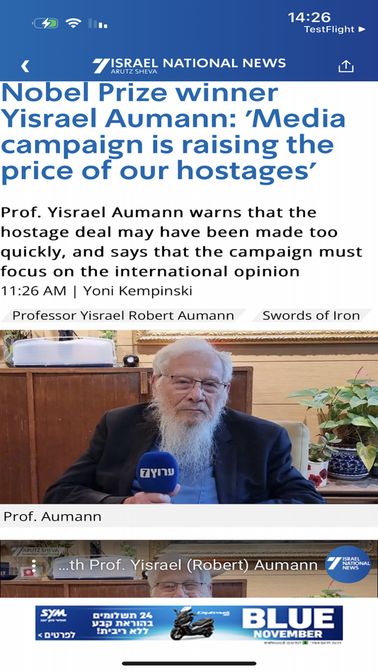 #1. Arutz 7 (iOS) Podle: Yedioth Internet