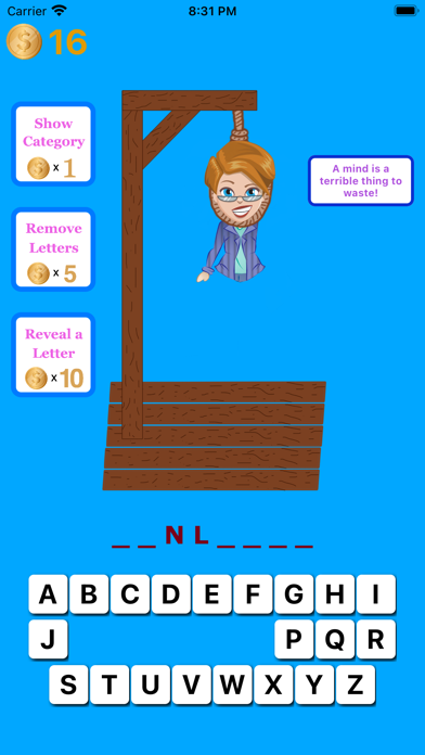 Hangman in English or Spanish Screenshot