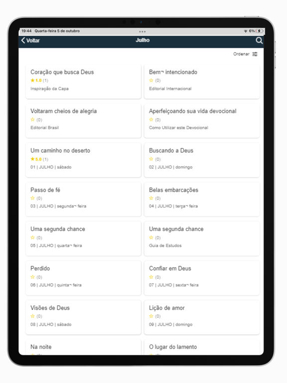 No Cenáculo iPad screenshot