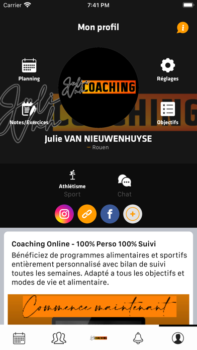 Julie Coaching Screenshot