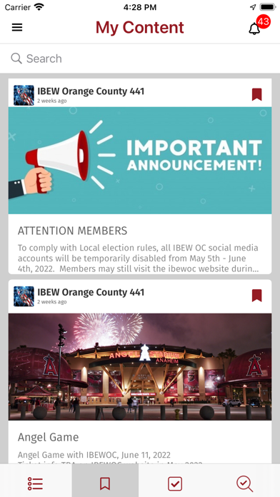 SEIU 284 Screenshot