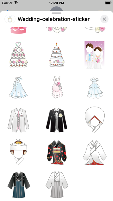 Wedding celebration sticker Screenshot