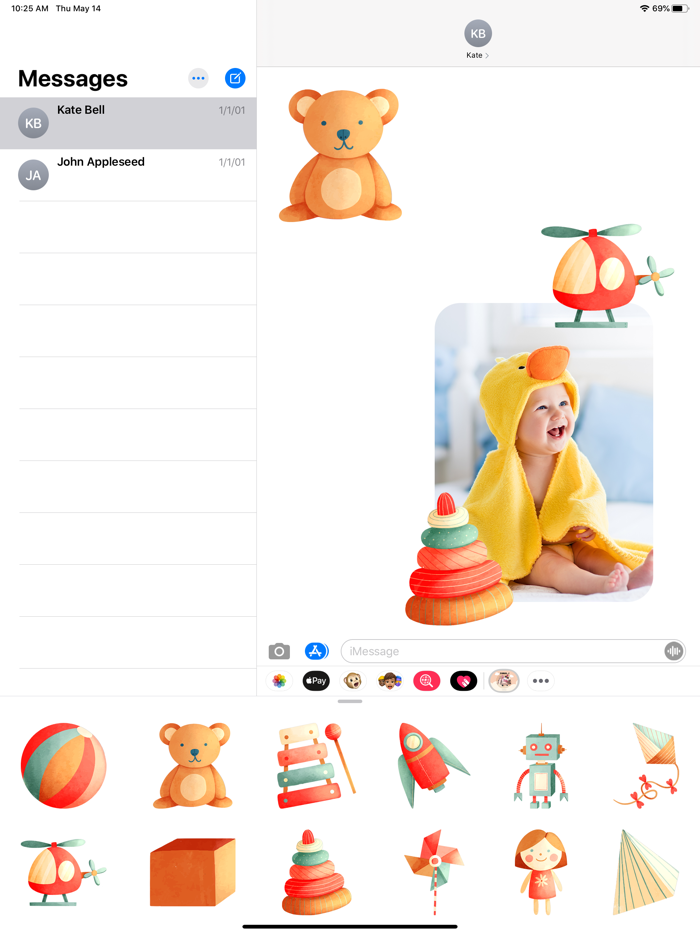 Kids Watercolor Stickers