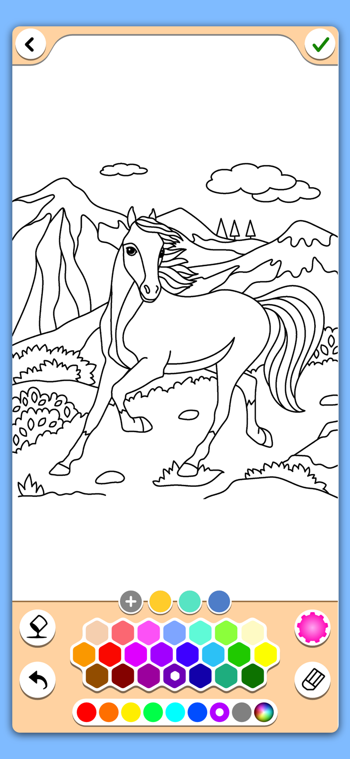 Horse coloring game