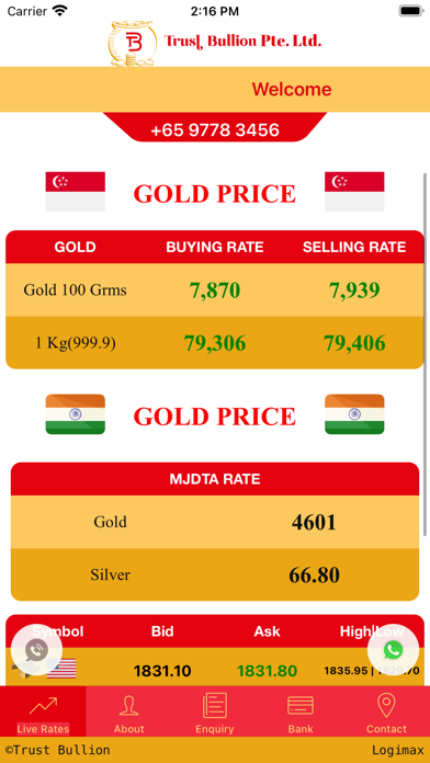 Trust Bullion Screenshot