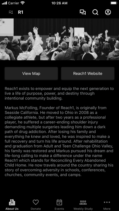 Reach1 App Screenshot
