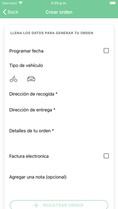Servimensajeria Tavo Screenshot