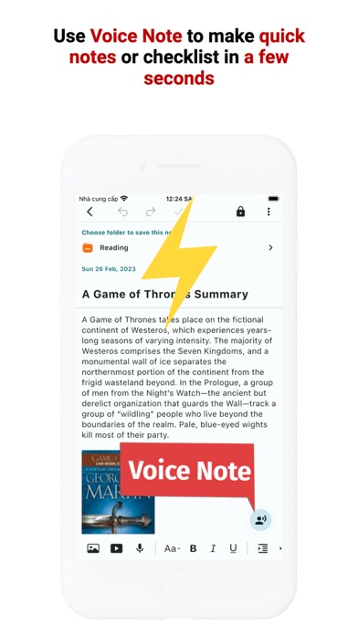 Note, Voice Notes, Todo Widget Screenshot