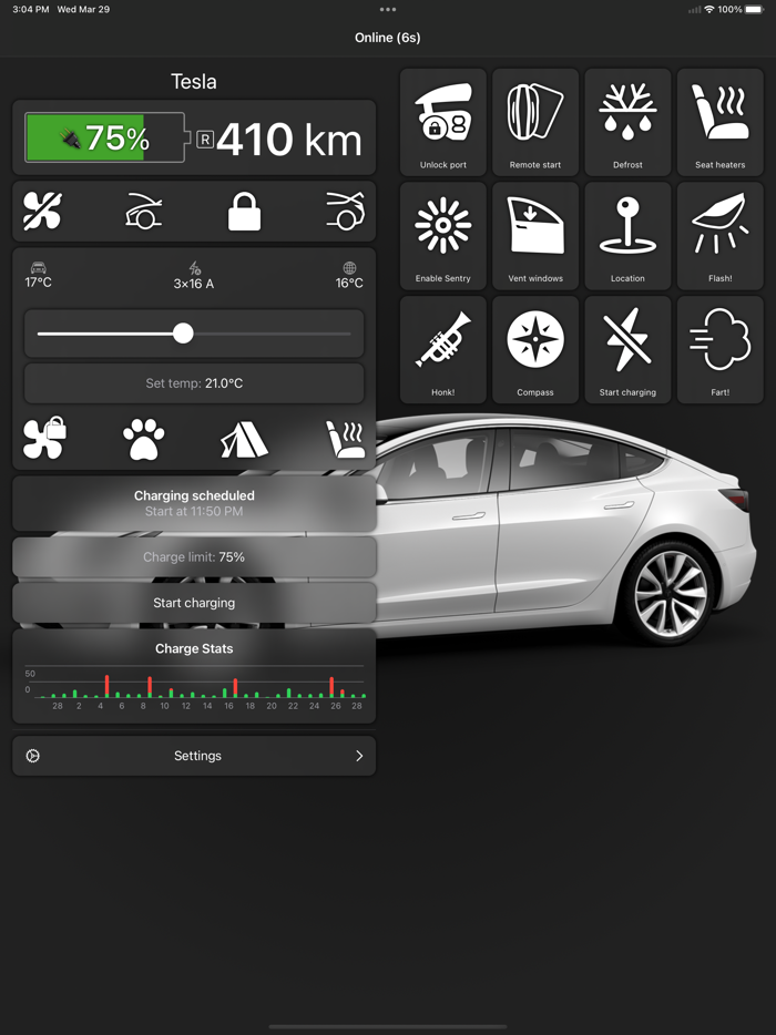 Watch app for Tesla