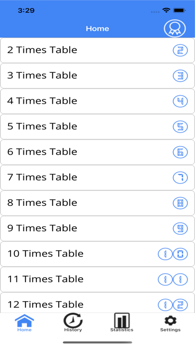 Multiplication Tables. Screenshot