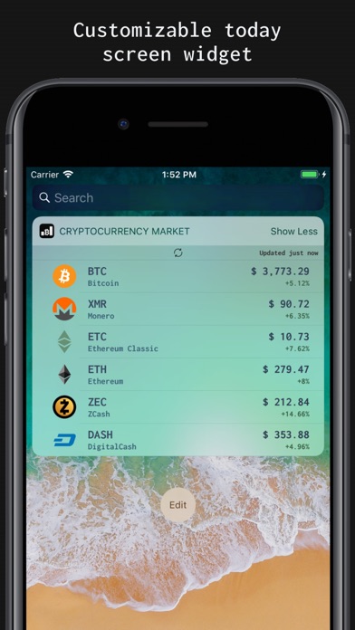 Cryptocurrency Exchange Rates Screenshot