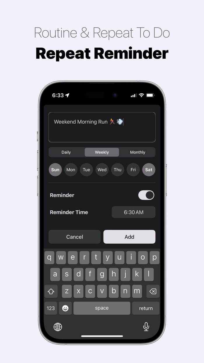 Reminder - To Do and Routine