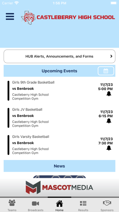 Castleberry ISD Athletics Screenshot