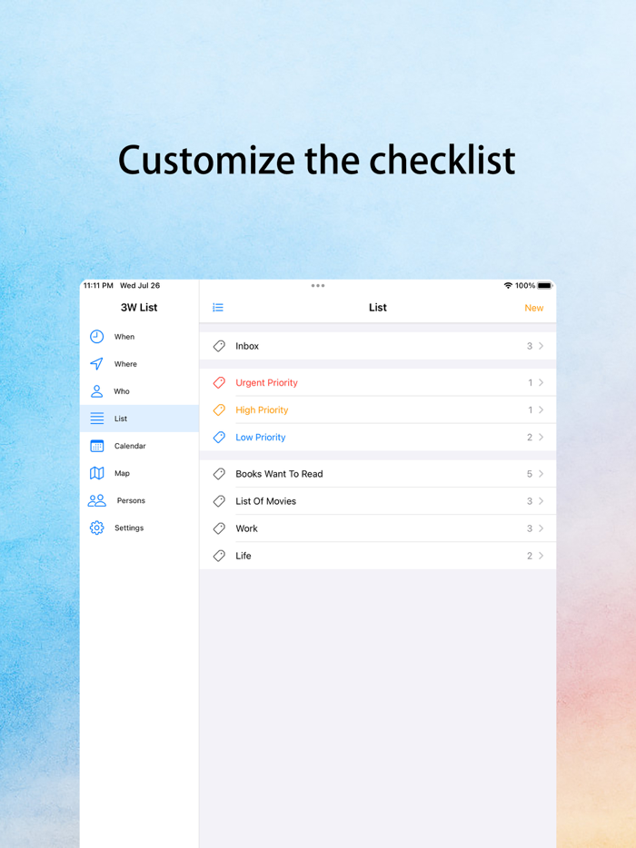 3W List - To-Do List Reminder