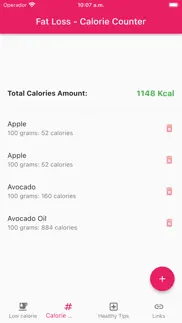 fat loss calorie counter iphone screenshot 3