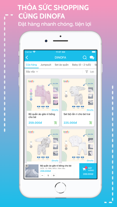 Screenshot #3 pour Dinofa - Đồ sơ sinh cao cấp