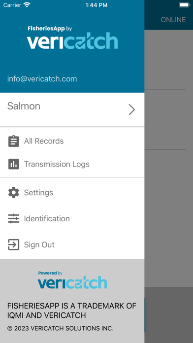 FisheriesApp2 ELOG Screenshot