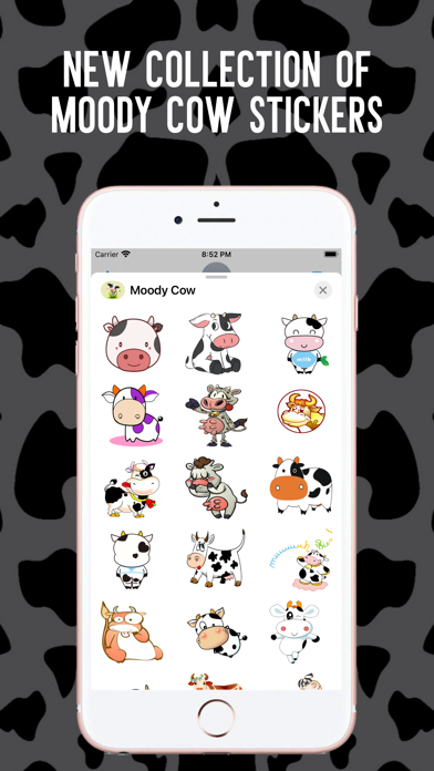 Moody Cow Stickers Screenshot