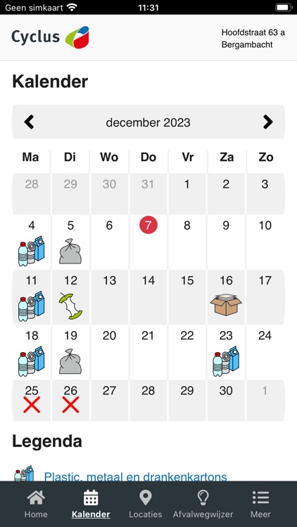 Afvalkalender Cyclus