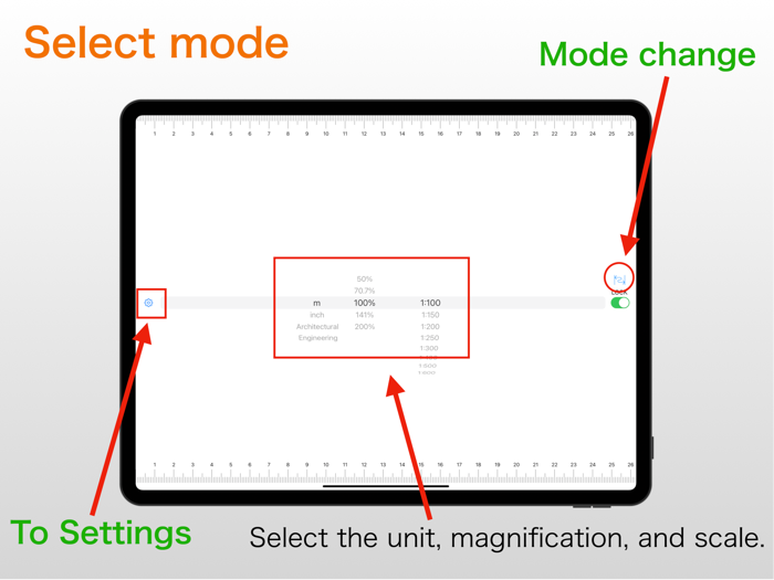 Scale Ruler - various measures
