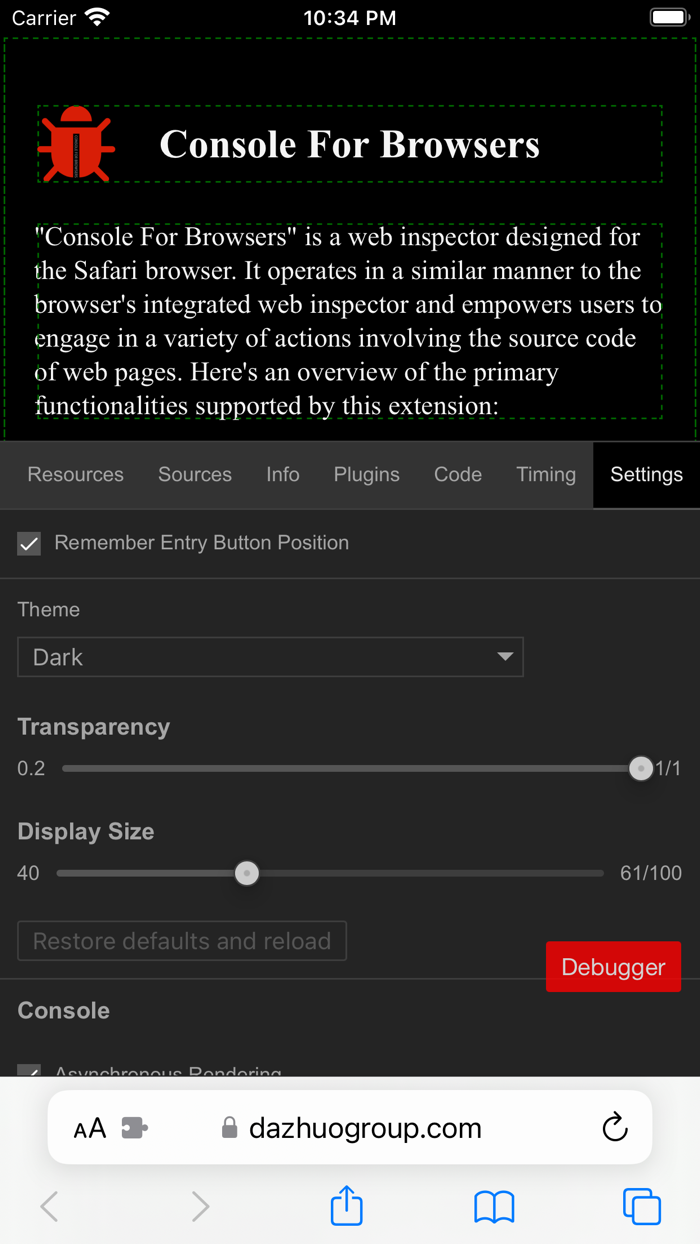 Console For Browsers