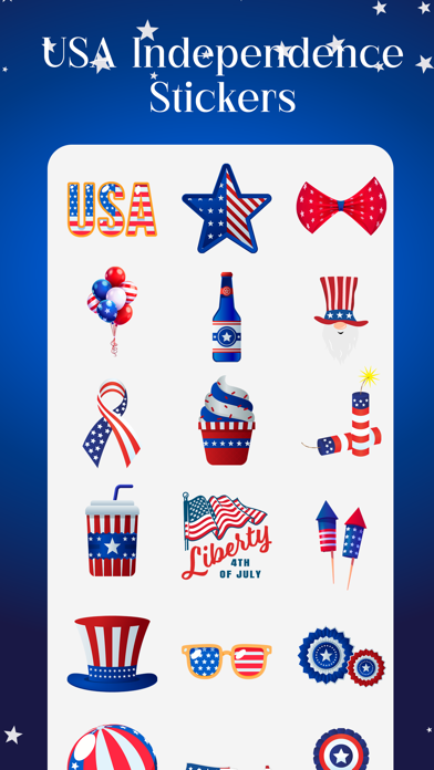 USA Independence Day Sticker Screenshot