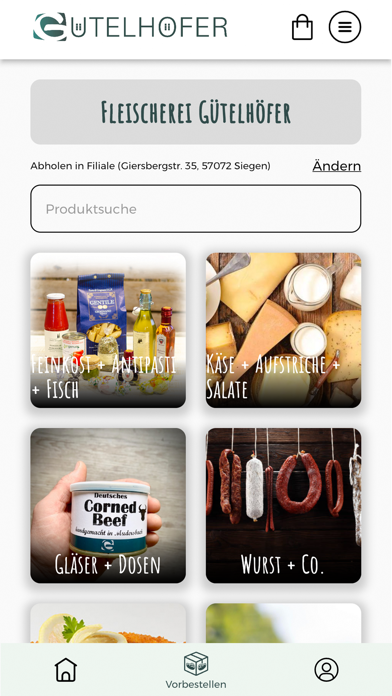 Fleischerei Gütelhöfer Screenshot