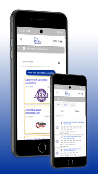 MN Youth Athletic Services Screenshot