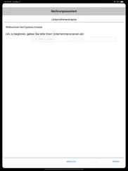 express invoice basis ipad bildschirmfoto 2