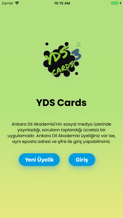 YDS Cards Screenshot