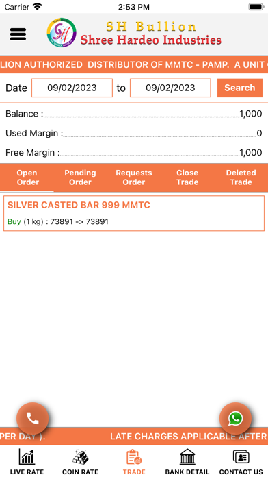 SH Bullion Screenshot
