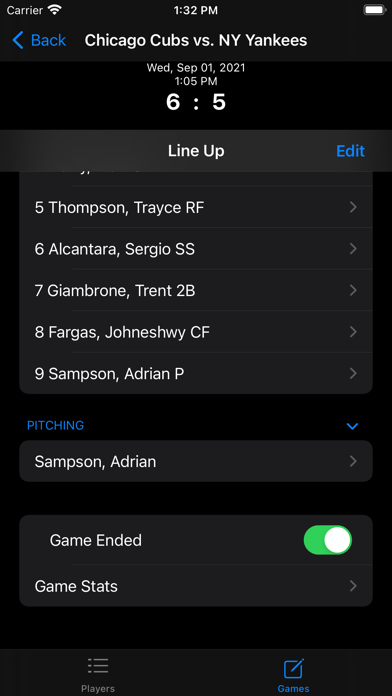 Baseball Stats Pro 365 Screenshot