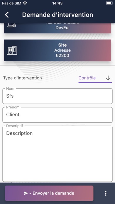 Smart Facility Services Client Screenshot