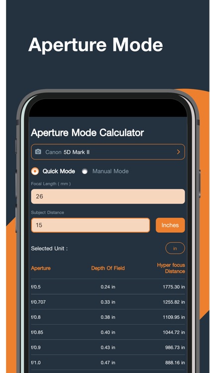 DOF Calculator for Photography screenshot-5
