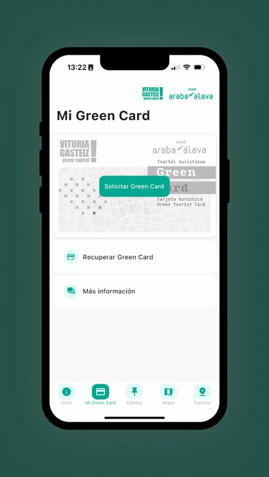 Green Tourist Card Screenshot
