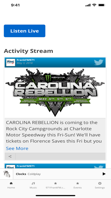 Frank FM 97.1 Screenshot