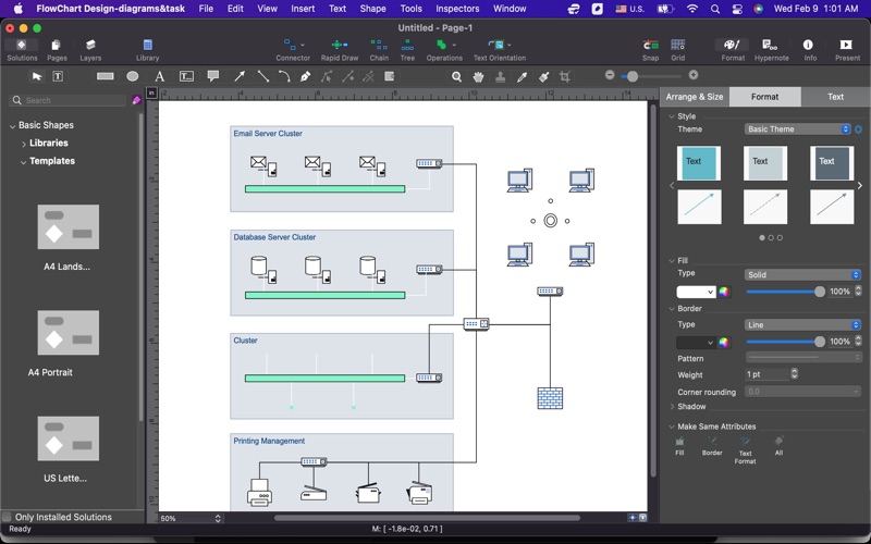 FlowChart Design-diagrams&task Screenshot