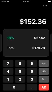 calc: tip calculator iphone screenshot 1