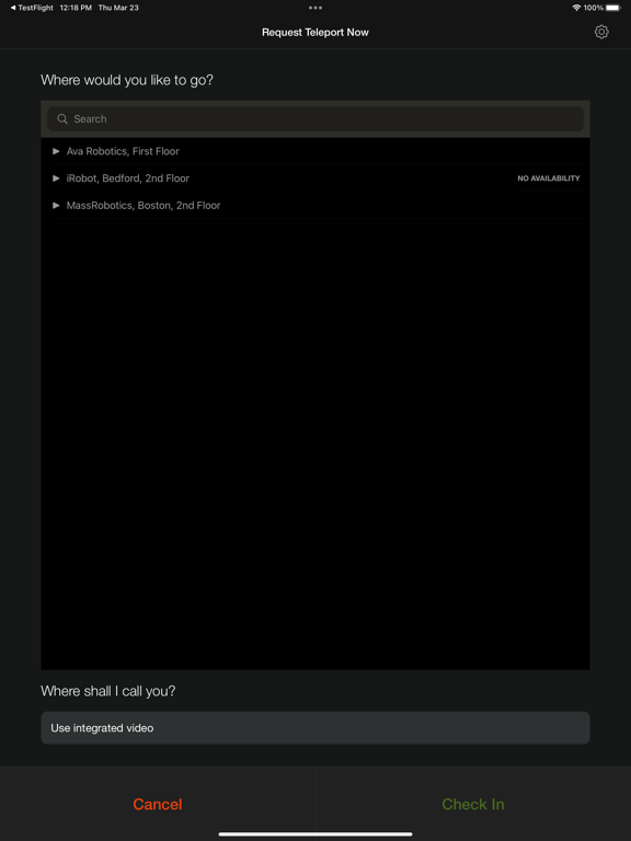 Ava Teleport iPad screenshot 2 - Business app
