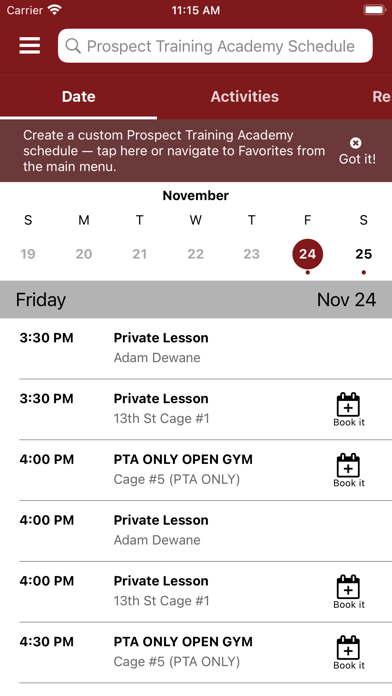 Prospect Training Academy Screenshot