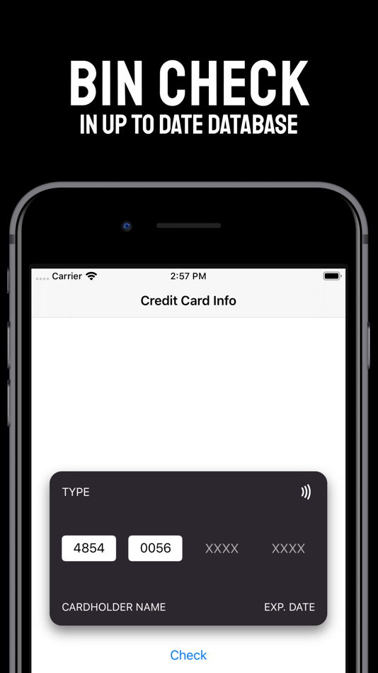 #1. Credit Card Info & Validator (iOS) 由: Yevhen Kniaziuk