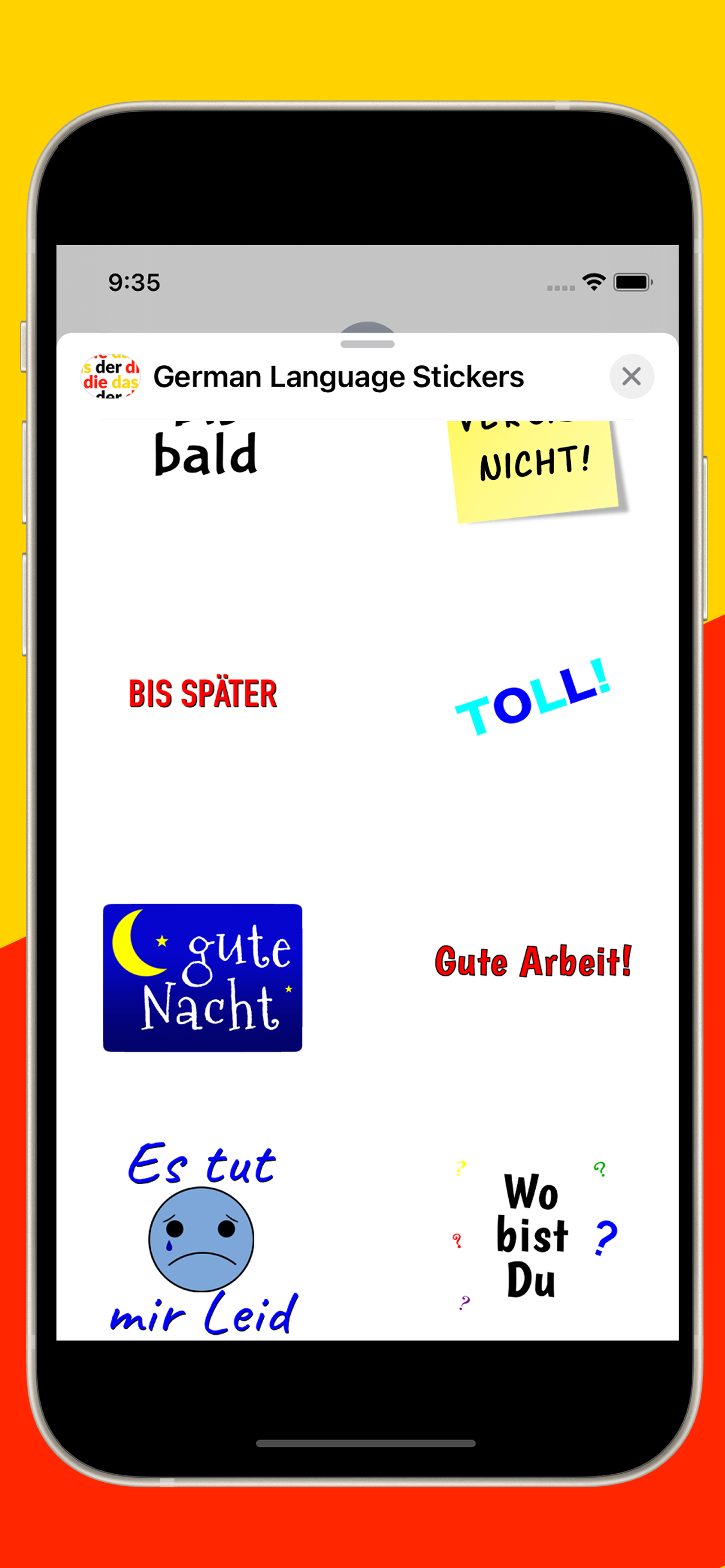 Der Die Das + German Stickers