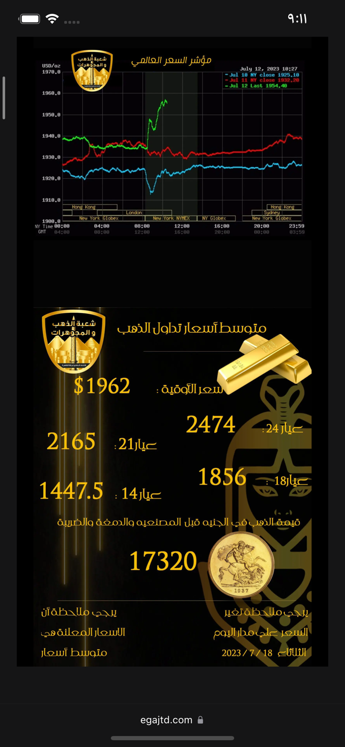 EGAJTD - شعبة الذهب