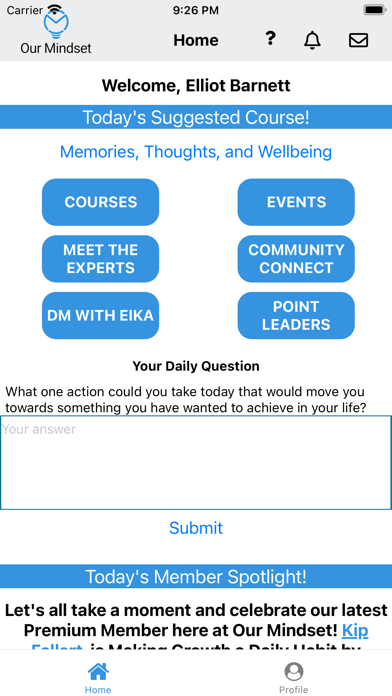 Our Mindset Screenshot
