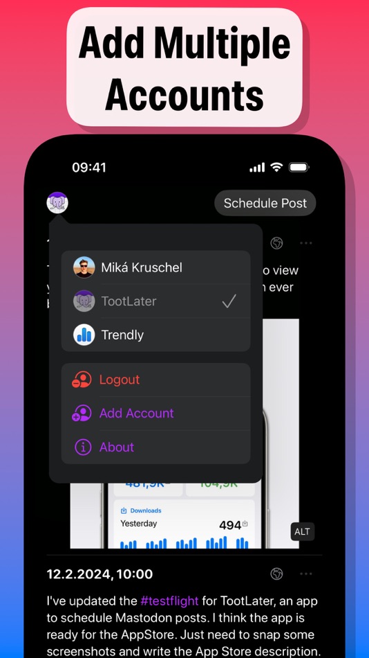 #3. TootLater for Mastodon (macOS) 由: Mika Kruschel