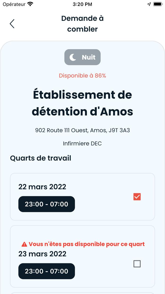 Placement Premier Soin